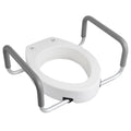 Raised Toilet Seat with Arms 136kg Load Capacity Padded Handles