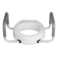 Raised Toilet Seat with Arms 136kg Load Capacity Padded Handles