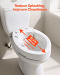 Raised Toilet Seat 136kg Load Capacity Elongated Bowl Seniors
