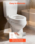 Raised Toilet Seat 136kg Load Capacity Elongated Bowl Seniors