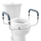 Raised Toilet Seat 89mm Height 136kg Capacity Aluminium Handrail