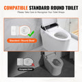 Raised Toilet Seat 89mm Height 136kg Capacity Aluminium Handrail