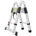 Telescoping Extension Ladder 12.5ft A-Frame Stabiliser Bar RV