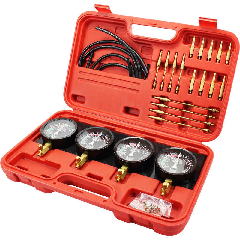 Fuel Vacuum Carburetor Synchronizer Tool Kit with Gauge & Hose