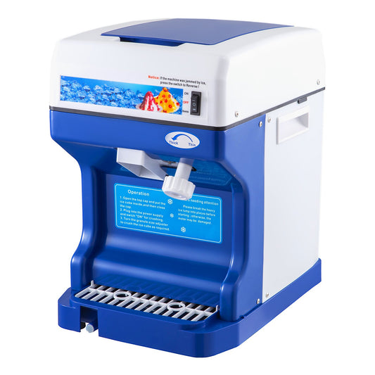 Ice Shaver 265LBS/Hour Snow Cone Slushie Maker Stainless Steel