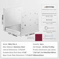203.2x203.2mm Post Base, 4Pcs Stainless Steel Adjustable Post Anchor Bracket(Internal 198 x 185), Adjustable Post Base for Pavilion Deck Porch Handrail Railing Support Decorative Anchor Plate