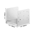 203.2x203.2mm Post Base, 4Pcs Stainless Steel Adjustable Post Anchor Bracket(Internal 198 x 185), Adjustable Post Base for Pavilion Deck Porch Handrail Railing Support Decorative Anchor Plate