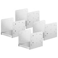 Stainless Steel Post Base 203x203mm Adjustable Anchor Bracket 4Pcs