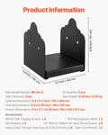 6x6 Post Base 2pc Heavy Duty Steel Decking Posts Brackets Black