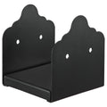 6x6 Post Base 2pc Heavy Duty Steel Decking Posts Brackets Black
