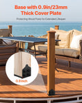 8x8 Post Base 2Pcs Heavy Duty Carbon Steel Deck Post Brackets Black