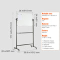 91.5x61cm Rolling Magnetic Whiteboard, Double-sided Mobile Whiteboard, Adjustable Height Dry Erase Board with Wheels, 1 Magnetic Erase & 3 Dry Erase Markers & Movable Tray Office, School