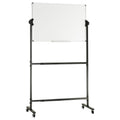 Rolling Magnetic Whiteboard 91.5x61cm Double Sided Adjustable