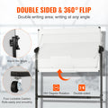 Rolling Magnetic Whiteboard 91.5x61cm Double Sided Adjustable