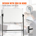Rolling Magnetic Whiteboard 91.5x61cm Double Sided Adjustable