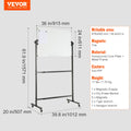Rolling Magnetic Whiteboard 91.5x61cm Double Sided Adjustable