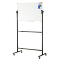 Rolling Magnetic Whiteboard 91.5x61cm Double Sided Adjustable