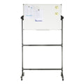 Rolling Magnetic Whiteboard 91.5x61cm Double Sided Adjustable