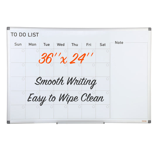 Magnetic Whiteboard 36x24 Dry Erase Board Wall Mounted Office