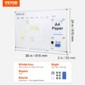 Magnetic Whiteboard 36x24 Dry Erase Board Wall Mounted Office