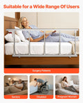 Foldable Bed Rail 122cm Adjustable Height Senior Grab Bar Assist