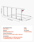 Foldable Bed Rail 122cm Adjustable Height Senior Grab Bar Assist