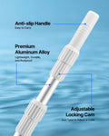 Telescoping Pool Pole 1-3.66m Adjustable Swimming Pool Cleaning Stick