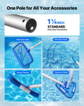 Telescoping Pool Pole 1-3.66m Adjustable Swimming Pool Cleaning Stick