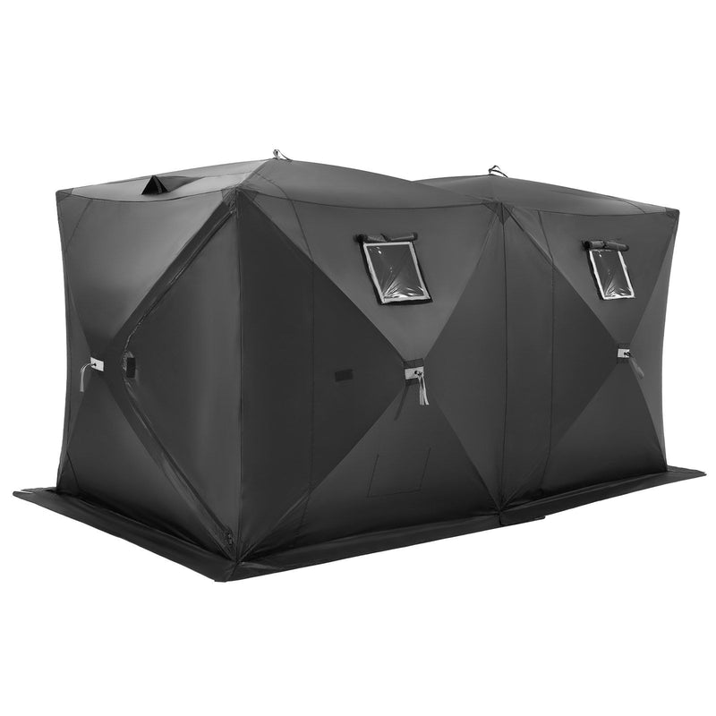 Pop-Up Ice Fishing Tent 6-8 Person 70 Sq Ft Waterproof Shanty