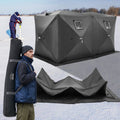 Pop-Up Ice Fishing Tent 6-8 Person 70 Sq Ft Waterproof Shanty