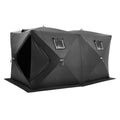 Portable Ice Shelter, 6-8 Person Pop-Up Ice Fishing Tent, 70 Square Feet Fishable Area, Ice Shanty for Winter Fishing, Waterproof Oxford Ice Cube with Anchors/Ropes/Carrying Bag, 142