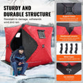 Portable Ice Shelter 3-4 Person Pop-Up Fishing Tent 71x71 Red