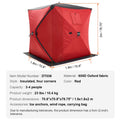 Portable Ice Shelter 3-4 Person Pop-Up Fishing Tent 71x71 Red