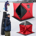 Portable Ice Shelter 3-4 Person Pop-Up Fishing Tent 71x71 Red