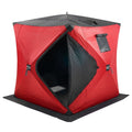 Portable Ice Shelter 3-4 Person Pop-Up Fishing Tent 71x71 Red