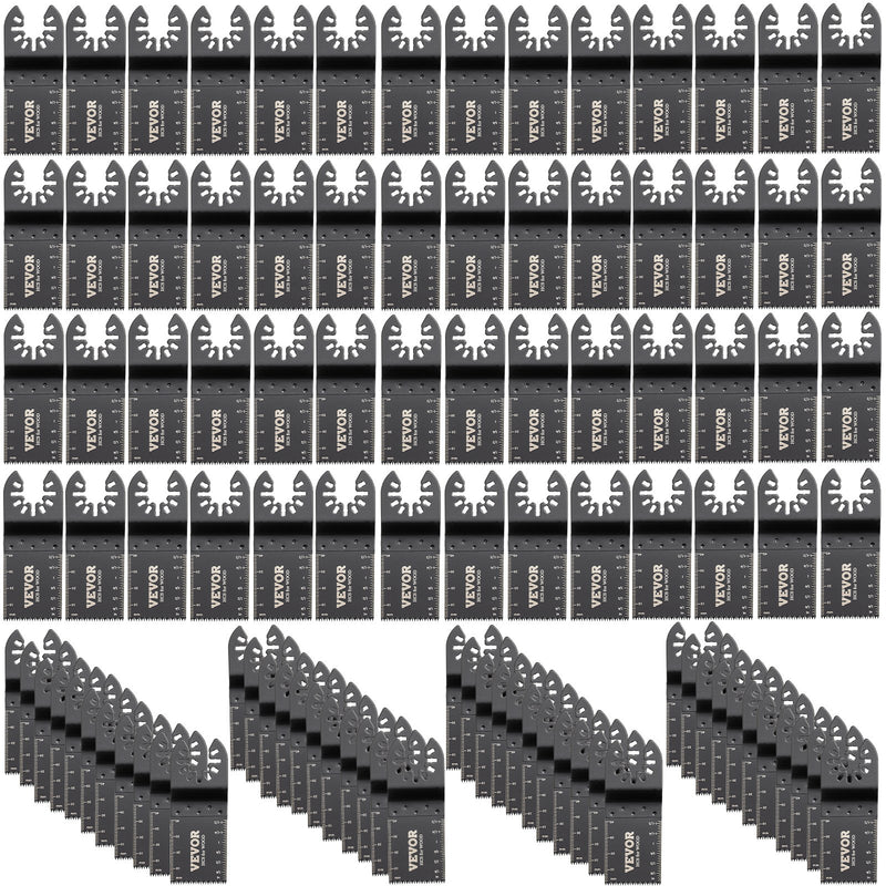 100PCS Oscillating Saw Blades Quick Release Multitool Wood Plastic