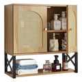Bathroom Wall Cabinet 2 Door Over Toilet Storage Medicine Cabinet Shelf