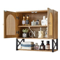 Bathroom Wall Cabinet 2 Door Over Toilet Storage Medicine Cabinet Shelf