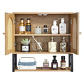Bathroom Wall Cabinet 2 Door Over Toilet Storage Medicine Cabinet Shelf