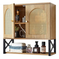Bathroom Wall Cabinet 2 Door Over Toilet Storage Medicine Cabinet Shelf