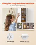 Bathroom Wall Cabinet 2 Door White Medicine Storage Over Toilet