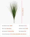 Artificial Grass Plant 686mm Faux Onion Grass 8 Pack Green Indoor Outdoor