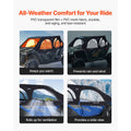 Cab Enclosure Upper Doors, Compatible with Polaris RZR PRO 2020-2024/Polaris RZR Turbo2022-2024, Soft Upper Doors, Upgraded Zipper UTV Soft Side Window Kit, Fit with Side Mirrors and Windshields