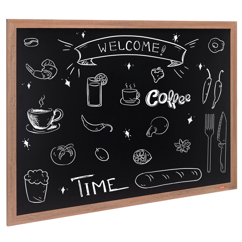 Rustic Wood Framed Chalkboard 35x46