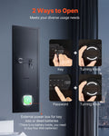 Wall Safe 4-Tier Gun Safe Password Key LED Black In-Wall Box