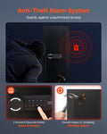 Wall Safe 4-Tier Gun Safe Password Key LED Black In-Wall Box