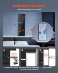 Wall Safe 4-Tier Gun Safe Password Key LED Black In-Wall Box