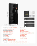 Wall Safe 4-Tier Gun Safe Password Key LED Black In-Wall Box