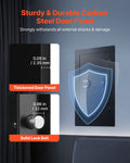 Wall Safe Hidden 3-Tier Password Key LED Steel In-Wall Box Black