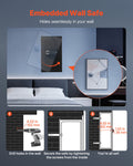 Wall Safe Hidden 3-Tier Password Key LED Steel In-Wall Box Black